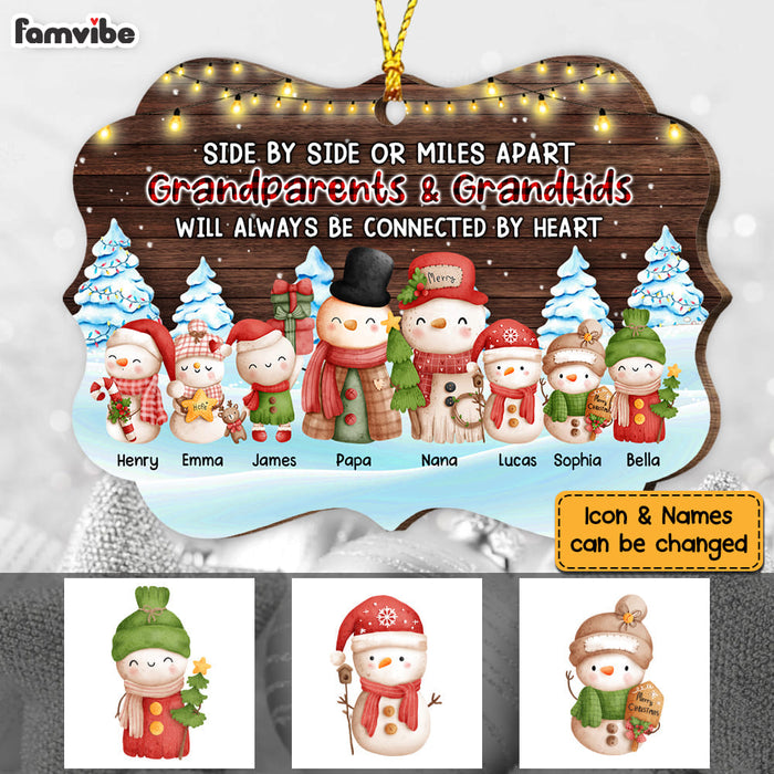 Personalized Christmas Grandparents And Grandkids Snowman Benelux Ornament SB274 23O53 1