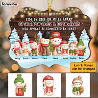 Personalized Christmas Grandparents And Grandkids Snowman Benelux Ornament SB274 23O53 thumb 1