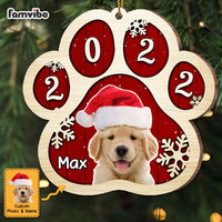 Personalized Dog Paw Christmas Photo Ornament SB283 32O67 thumb 1