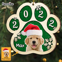 Personalized Dog Paw Christmas Photo Ornament SB283 32O67 thumb 1
