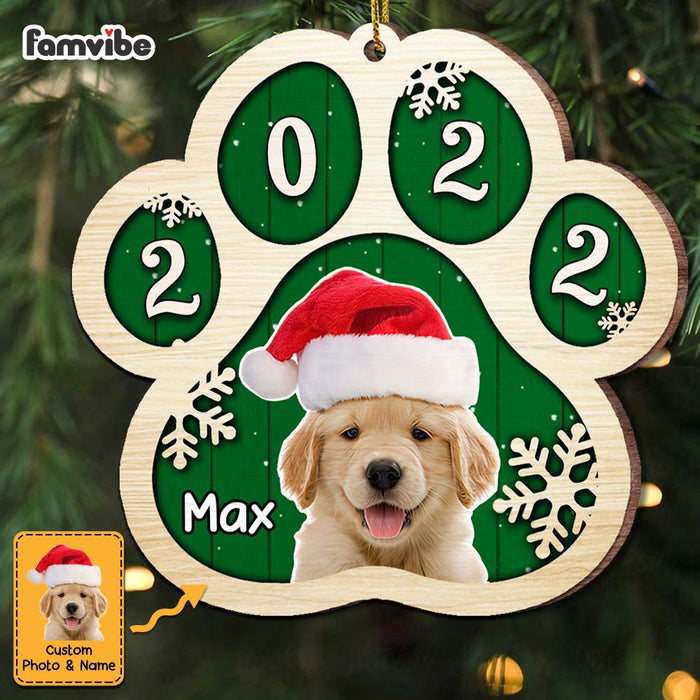 Personalized Dog Paw Christmas Photo Ornament SB283 32O67 1