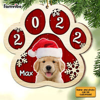Personalized Dog Paw Christmas Photo Ornament SB283 32O67 thumb 1