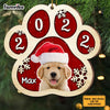 Personalized Dog Paw Christmas Photo Ornament SB283 32O67 1