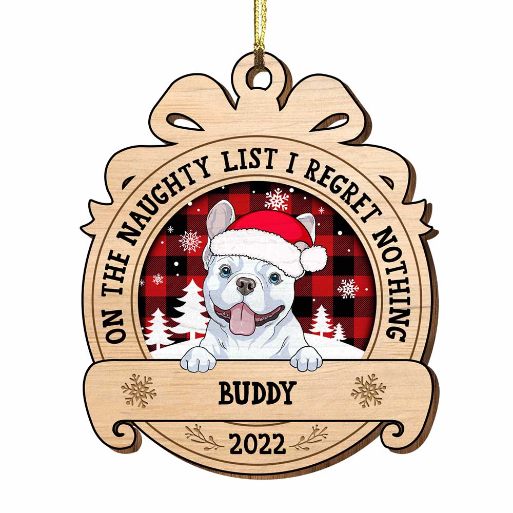 Personalized Dog On Naughty List Ornament SB285 30O34 Primary Mockup