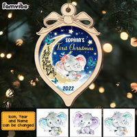 Personalized Elephant Baby's First Christmas Ornament SB282 23O47 thumb 1