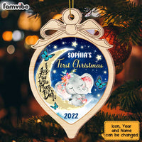 Personalized Elephant Baby's First Christmas Ornament SB282 23O47 thumb 1