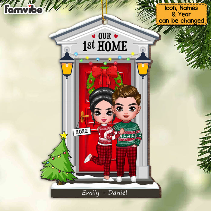 Personalized Couple First Home Christmas Ornament SB284 85O53 1
