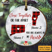 Personalized Long Distance Close Together Circle Ornament SB65 30O34 thumb 1