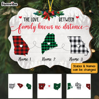 Personalized The Love Between Family Knows No Distance Benelux Ornament NB181 73O36 thumb 1