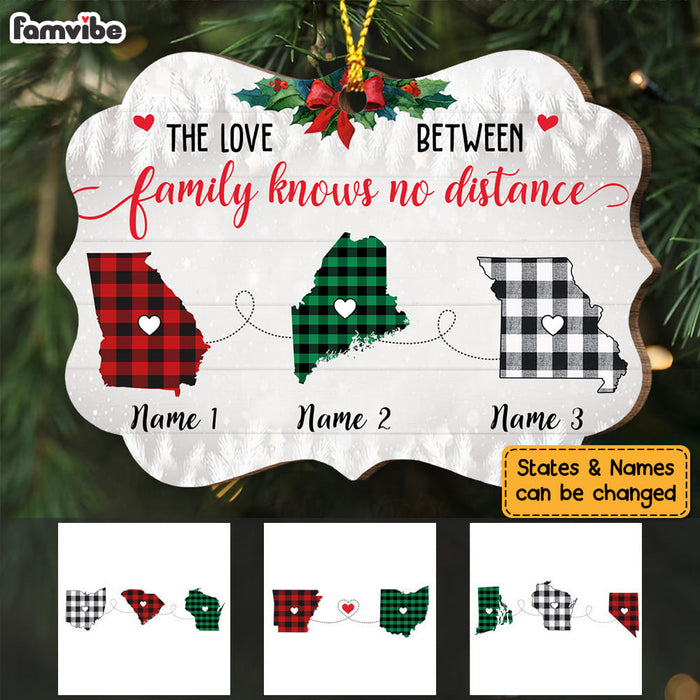 Personalized The Love Between Family Knows No Distance Benelux Ornament NB181 73O36 1