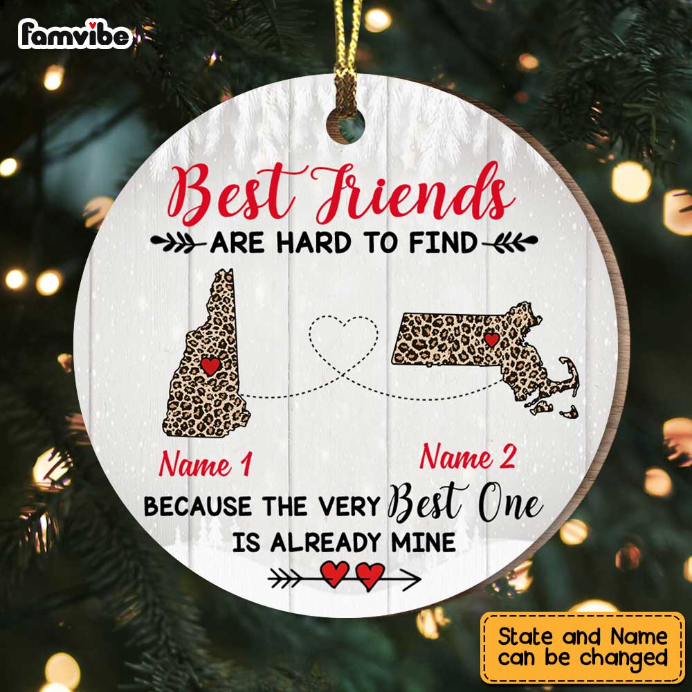 Personalized Best Friends Long Distance Ornament SB2215 30O47