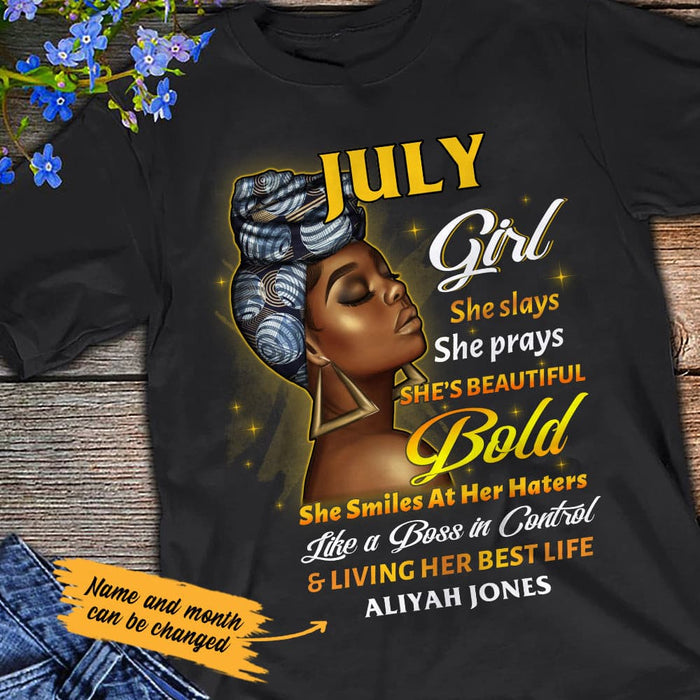 July Girl She Slays She Prays She's Beautiful' Sticker