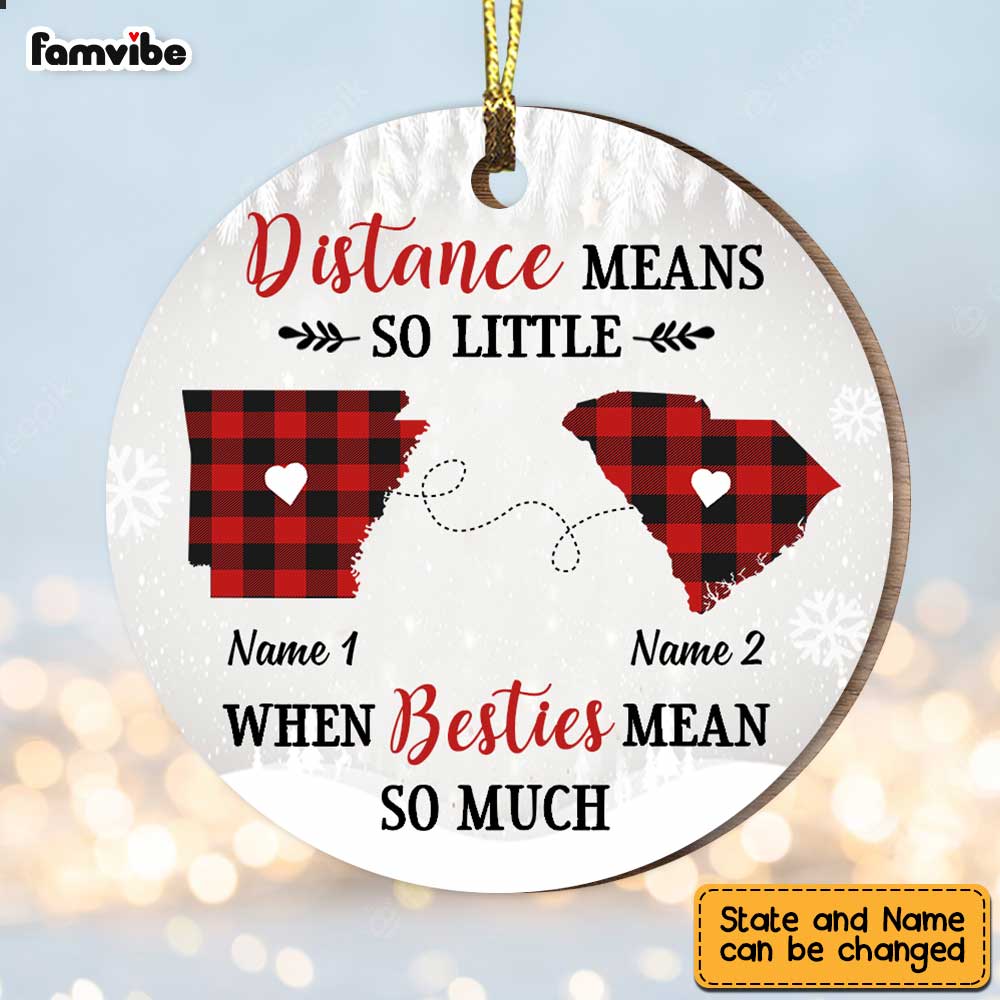 Personalized Besties Mean Long Distance  Ornament SB2425 30O47