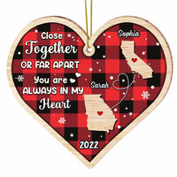 Personalized Long Distance You Are Always In My Heart Ornament SB282 32O47 thumb 1