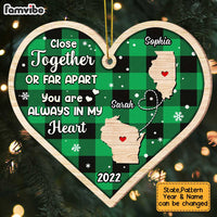 Personalized Long Distance You Are Always In My Heart Ornament SB282 32O47 thumb 1