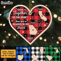 Personalized Long Distance You Are Always In My Heart Ornament SB282 32O47 thumb 1