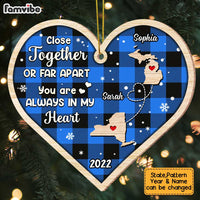 Personalized Long Distance You Are Always In My Heart Ornament SB282 32O47 thumb 1