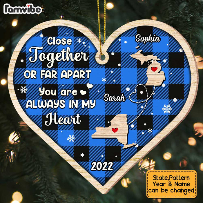 Personalized Long Distance You Are Always In My Heart Ornament SB282 32O47 1