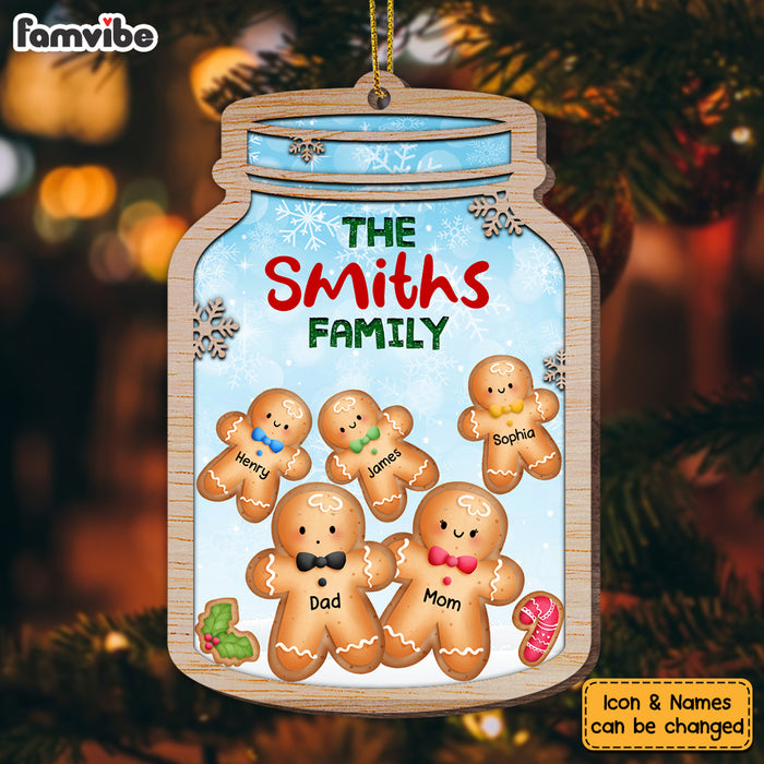 Personalized Christmas Gingerbread Cookie Jar Family Ornament SB281 23O53 1