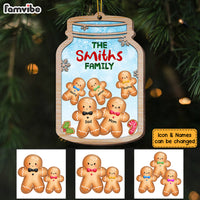 Personalized Christmas Gingerbread Cookie Jar Family Ornament SB281 23O53 thumb 1
