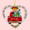 Personalized Couple Happy Red Truck Christmas Ornament SB291 58O34 1