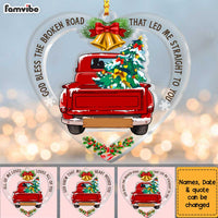 Personalized Couple Happy Red Truck Christmas Ornament SB291 58O34 thumb 1