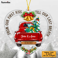 Personalized Couple Happy Red Truck Christmas Ornament SB291 58O34 thumb 1