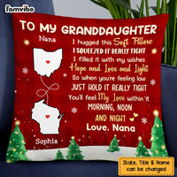 Personalized Long Distance To Granddaughter Pillow SB292 30O47 thumb 1