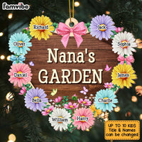 Personalized Grandma's Garden Flower Ornament SB291 23O47 thumb 1