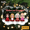 Personalized Mother And Daughter Forever Linked Together Christmas Benelux Ornament SB293 23O67 1
