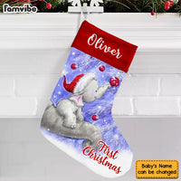Personalized Elephant Baby First Christmas Stocking SB294 23O53 thumb 1
