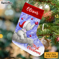 Personalized Elephant Baby First Christmas Stocking SB294 23O53 thumb 1