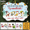 Personalized Life Is Better With Grandkids Snowman Christmas Benelux Ornament SB303 32O47 1