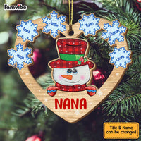 Personalized Grandma Snowman Christmas Ornament SB301 85O34 thumb 1