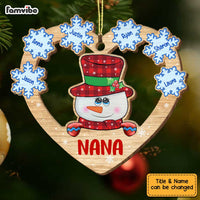 Personalized Grandma Snowman Christmas Ornament SB301 85O34 thumb 1