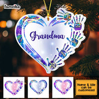 Personalized Grandma Heart Handprint Ornament SB301 32O67 thumb 1
