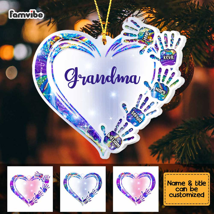 Personalized Grandma Heart Handprint Ornament SB301 32O67 1