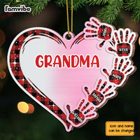 Personalized Grandma Love Heart Hand Print Ornament SB302 30O67 thumb 1