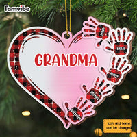 Personalized Grandma Love Heart Hand Print Ornament SB302 30O67 thumb 1