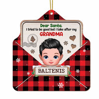 Personalized Christmas Grandson Letter To Santa Ornament SB303 23O47 thumb 1