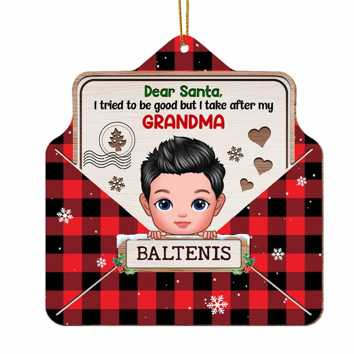 Personalized Christmas Grandson Letter To Santa Ornament SB303 23O47 1