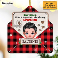 Personalized Christmas Grandson Letter To Santa Ornament SB303 23O47 thumb 1