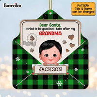 Personalized Christmas Grandson Letter To Santa Ornament SB303 23O47 thumb 1