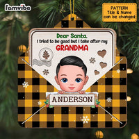 Personalized Christmas Grandson Letter To Santa Ornament SB303 23O47 thumb 1