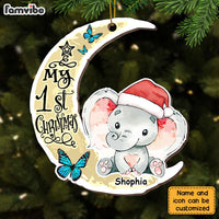 Personalized Elephant Baby First Christmas Ornament OB13 32O28 thumb 1
