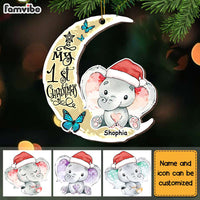 Personalized Elephant Baby First Christmas Ornament OB13 32O28 thumb 1