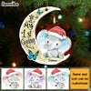 Personalized Elephant Baby First Christmas Ornament OB13 32O28 1