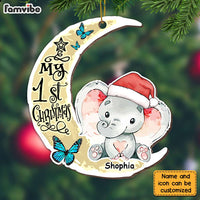 Personalized Elephant Baby First Christmas Ornament OB13 32O28 thumb 1
