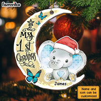 Personalized Elephant Baby First Christmas Ornament OB13 32O28 thumb 1