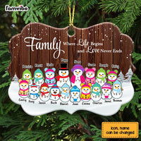 Personalized Snowman Family Grandma Grandpa Benelux Ornament OB12 85O67 thumb 1